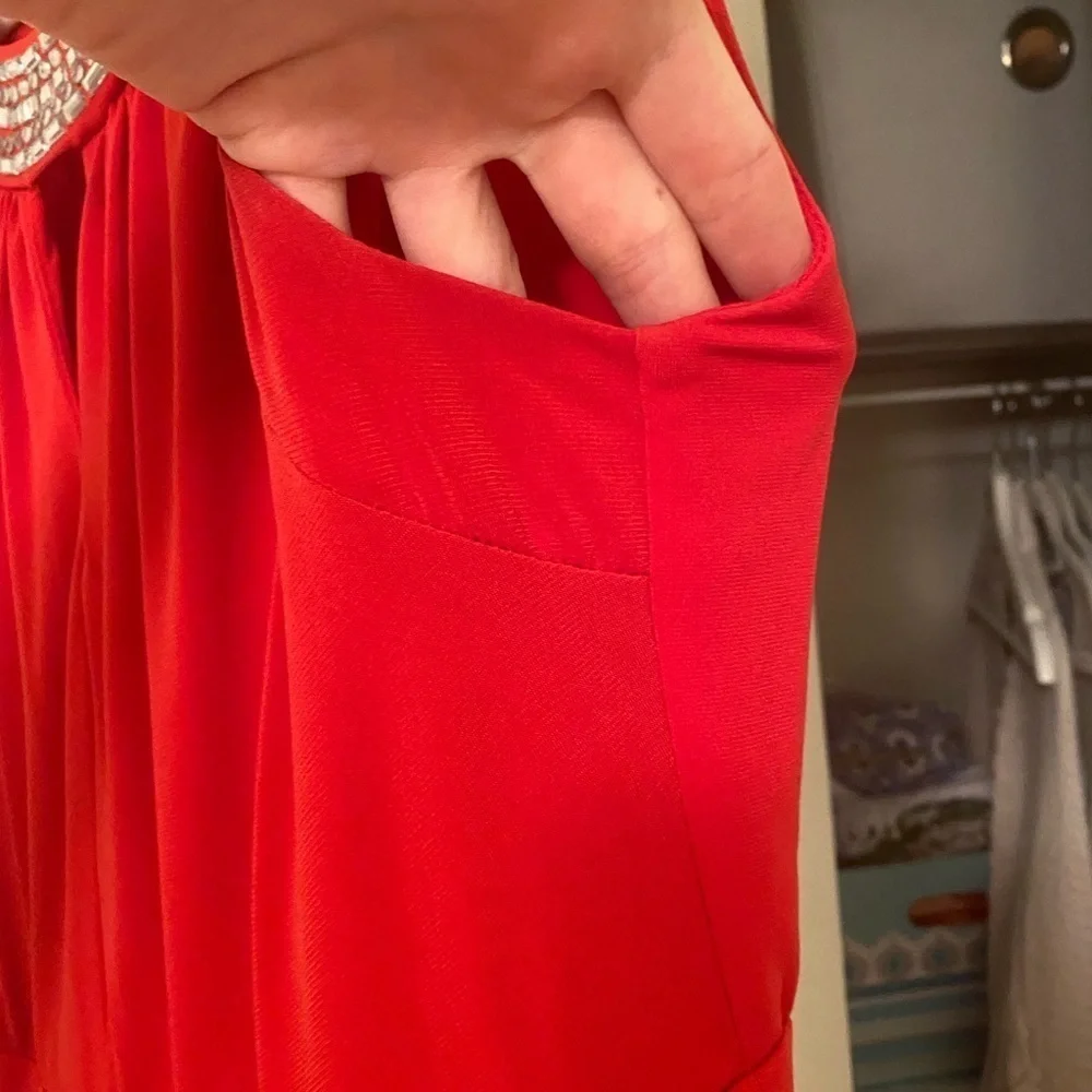 Karina Red Maxi Dress - Picture 4 of 16